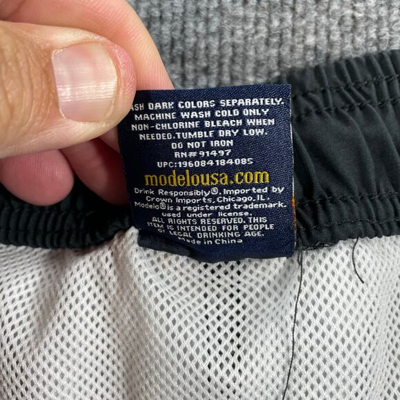 Modelo Swim Shorts Men's 2XL Black/Yellow Geometric Allover Lined Drawstring - Picture 8 of 10